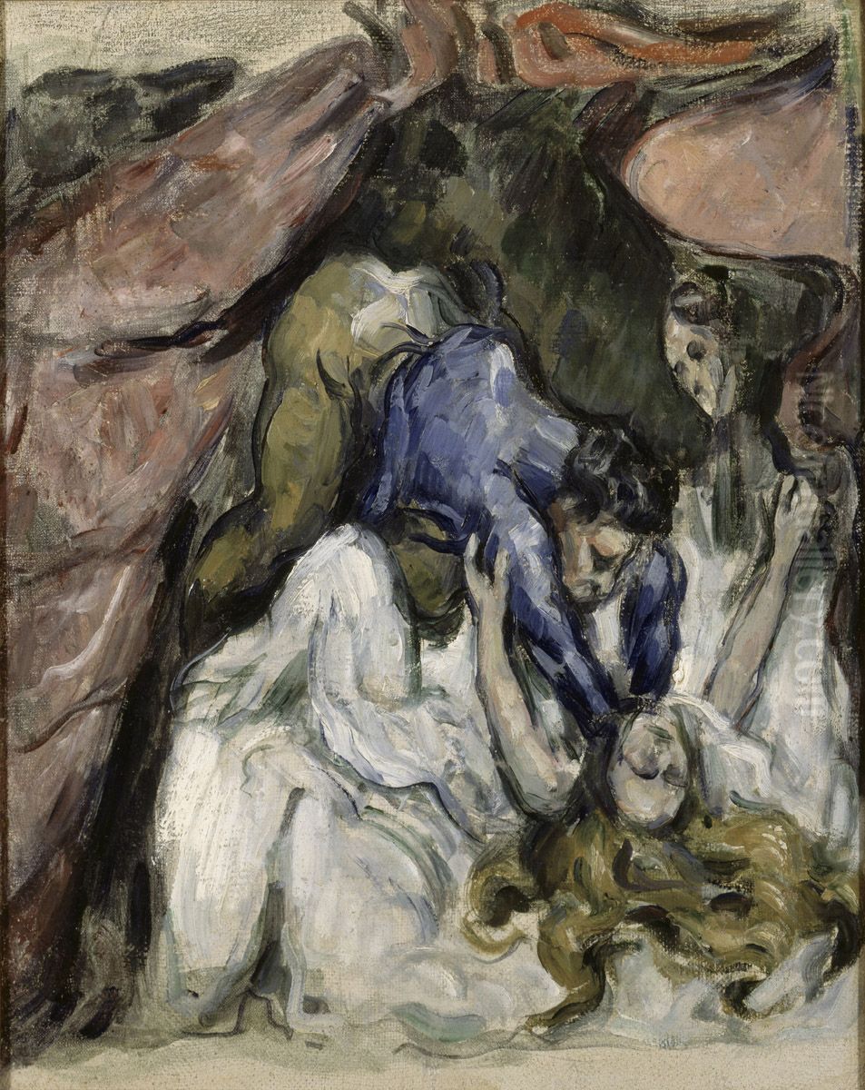 La Femme etranglee Oil Painting by Paul Cezanne