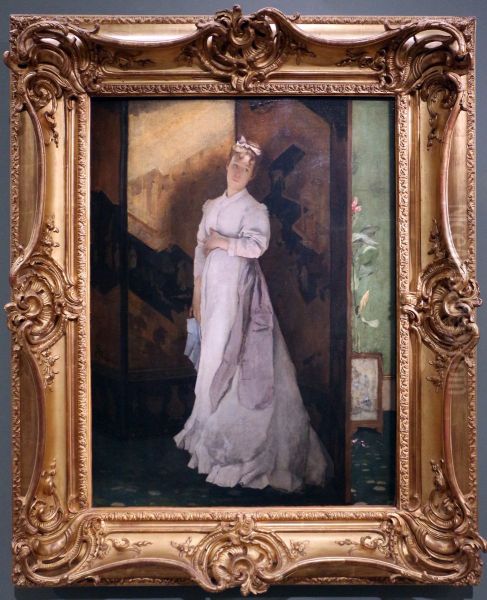 la lettera di rottura Oil Painting by Alfred Stevens