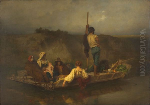 The Mal'aria Oil Painting by Ernest Hebert