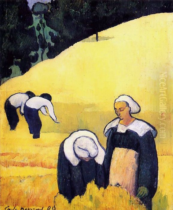 La Moisson Oil Painting by Emile Bernard