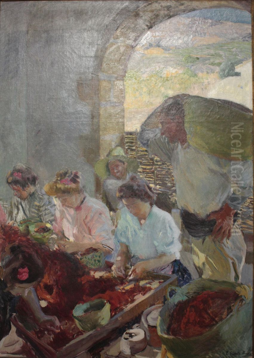Preparation of raisins Oil Painting by Joaquin Sorolla