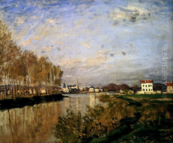 The Seine in Argenteuil Oil Painting by Claude Monet