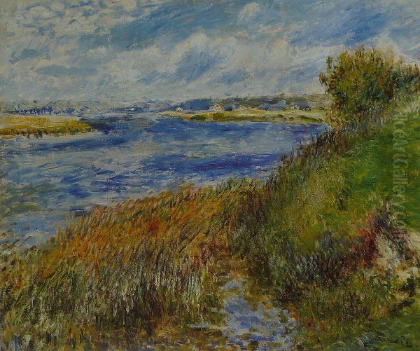 Bords de Seine a Champrosay Oil Painting by Pierre-Auguste Renoir