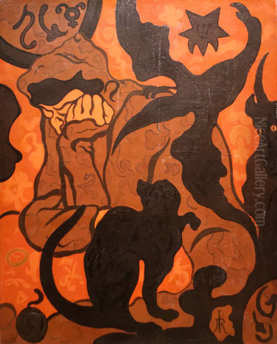 La Sorciere au chat noir Oil Painting by Paul Ranson