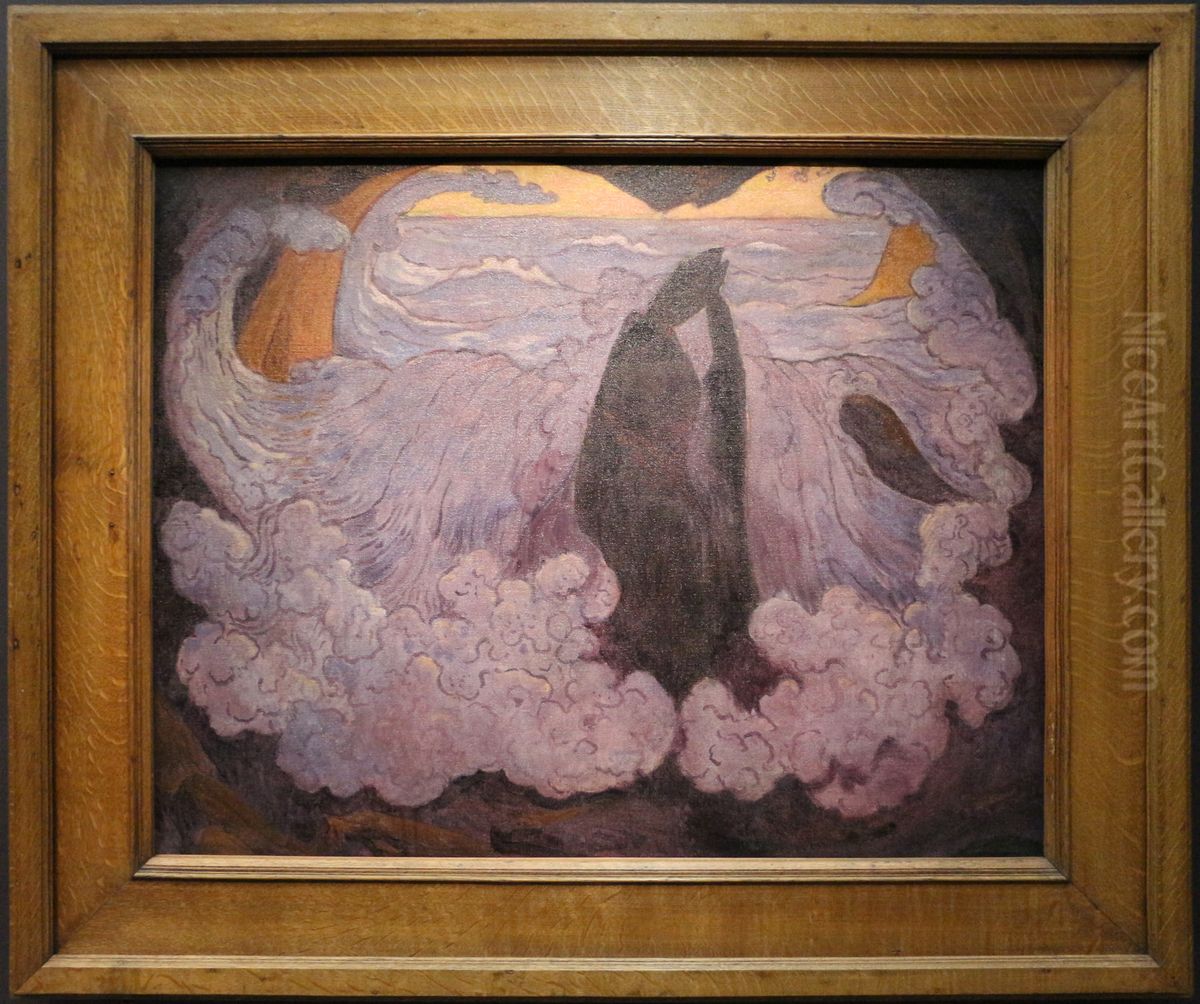 l'onda violetto Oil Painting by Georges Lacombe
