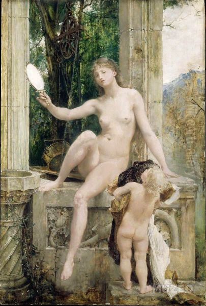 La Verite Oil Painting by Paul-Jacques-Aime Baudry
