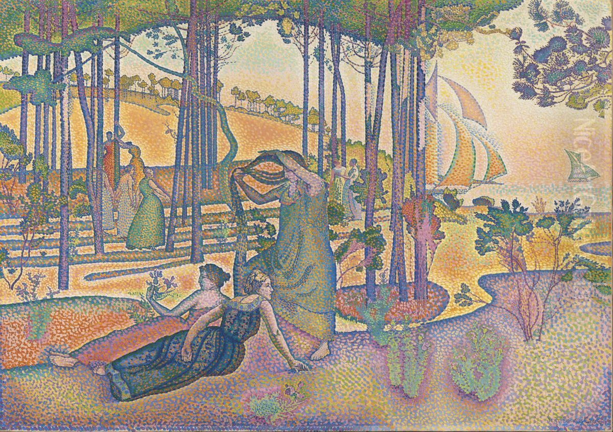 L'air du soir Oil Painting by Henri-Edmond Cross