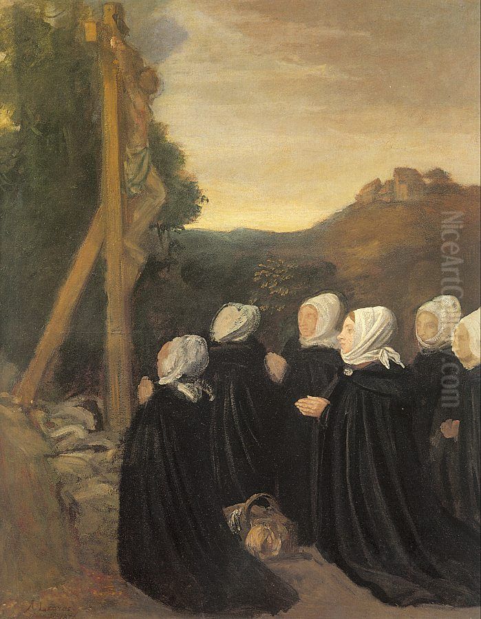 le calvaire Oil Painting by Alphonse Legros
