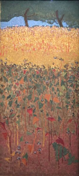 Le Champ de ble d'or et de sarrasin Oil Painting by Paul Serusier