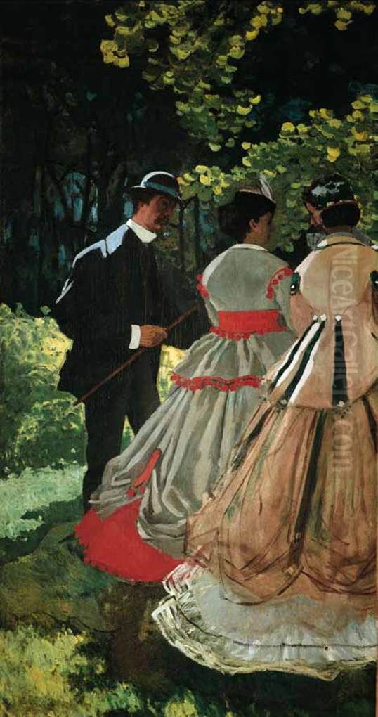 Le dejeurner sur l'herb Oil Painting by Claude Oscar Monet