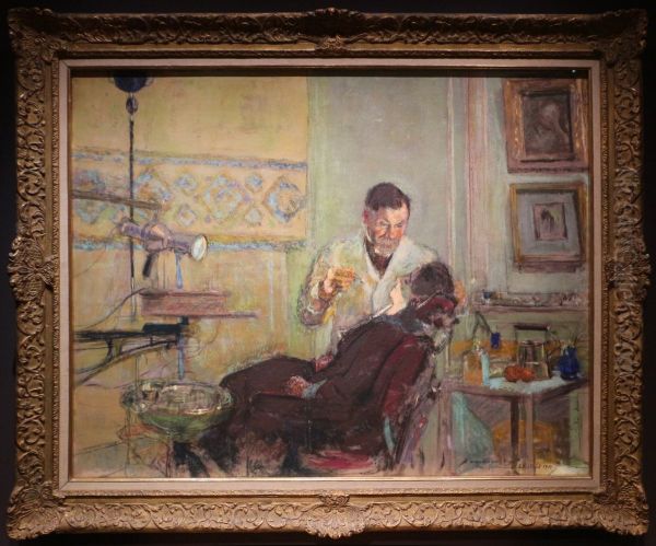 Dr. George Viau in his dental office Oil Painting by Edouard Vuillard