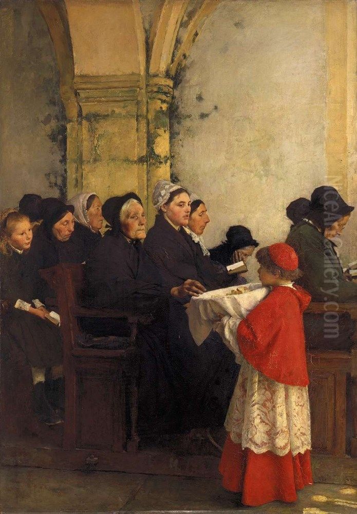 Le pain benit Oil Painting by Pascal Dagnan-Bouveret