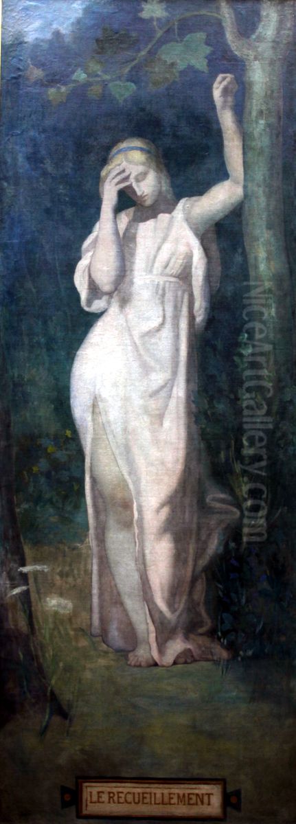 Moorning Oil Painting by Pierre Puvis de Chavannes
