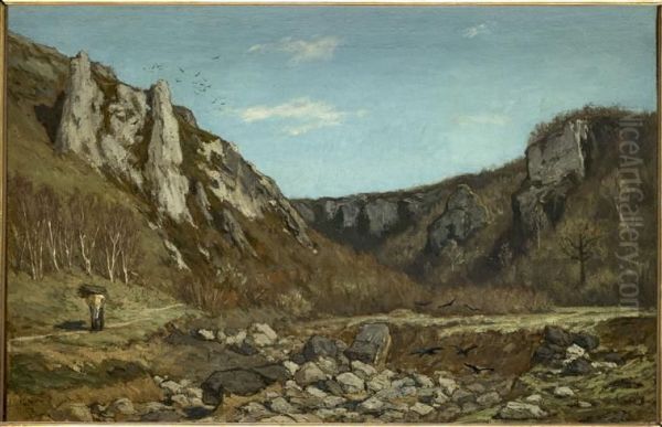 De Coleby-vallei, Freyr, vlakbij de Maas Oil Painting by Felicien Rops
