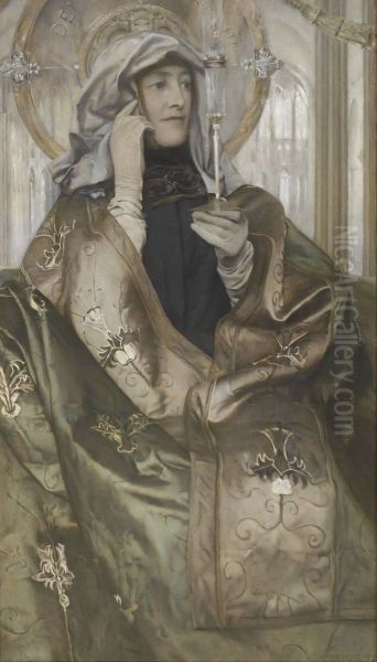 L'Encens Oil Painting by Fernand Khnopff