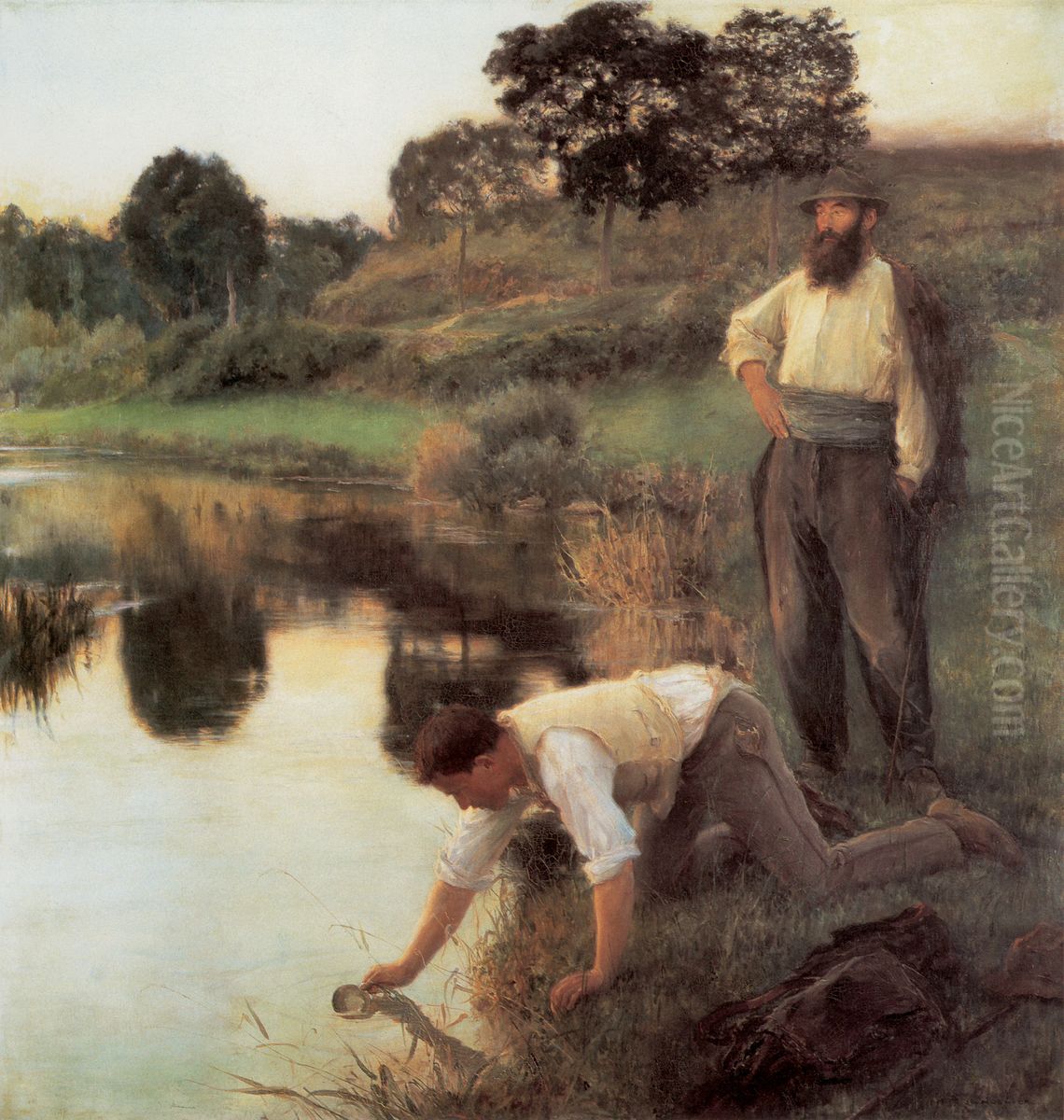 The Vagabonds Oil Painting by Jules-Alexis Muenier