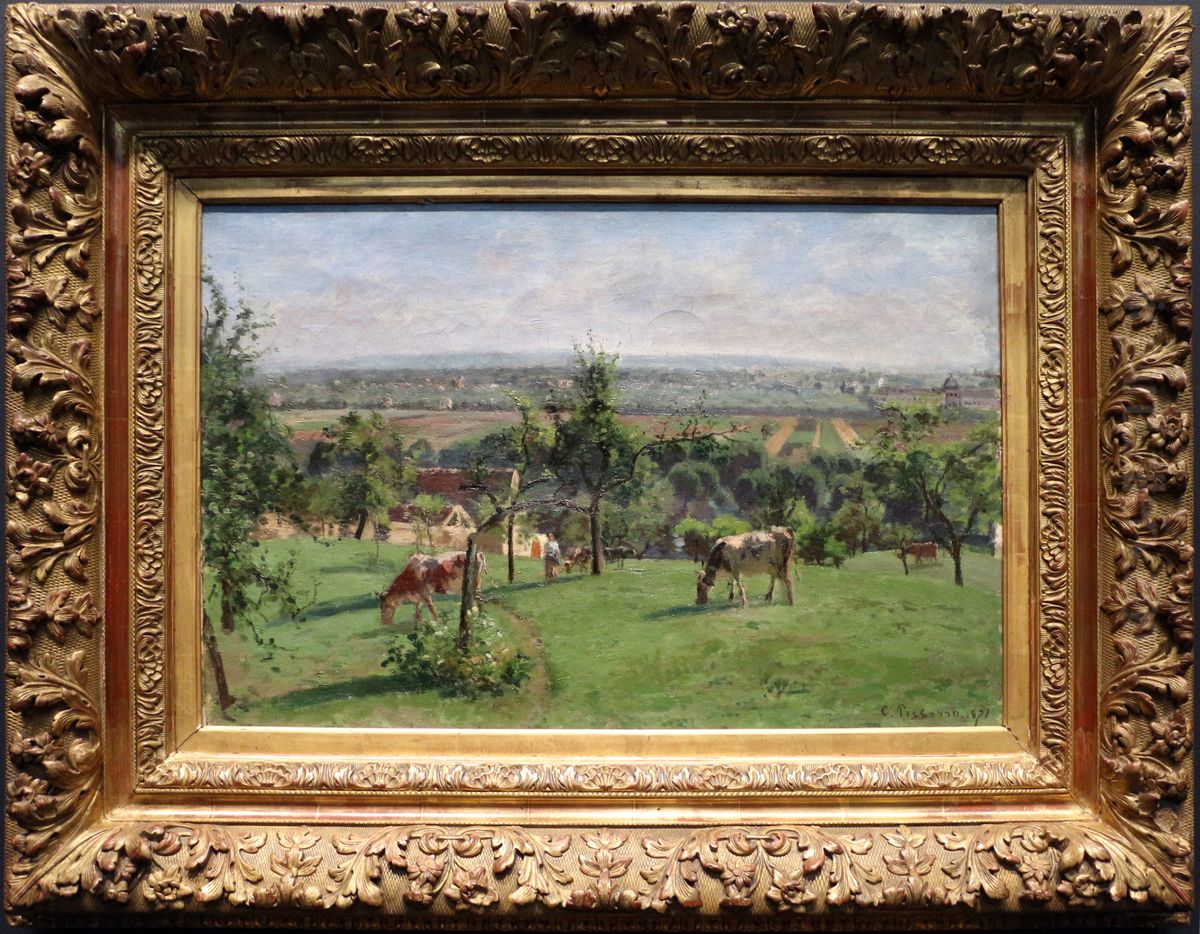 Les coteaux du Vesinet Oil Painting by Camille Pissarro
