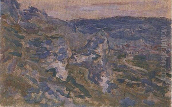 Hillsides near Vetheuil Oil Painting by Claude Oscar Monet