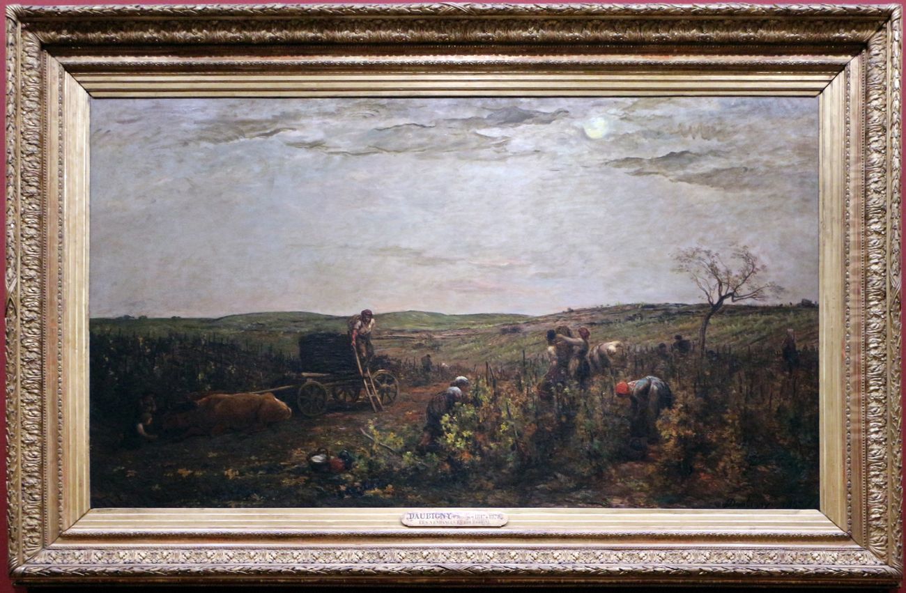 Les vendanges en Bourgogne Oil Painting by Charles-Francois Daubigny