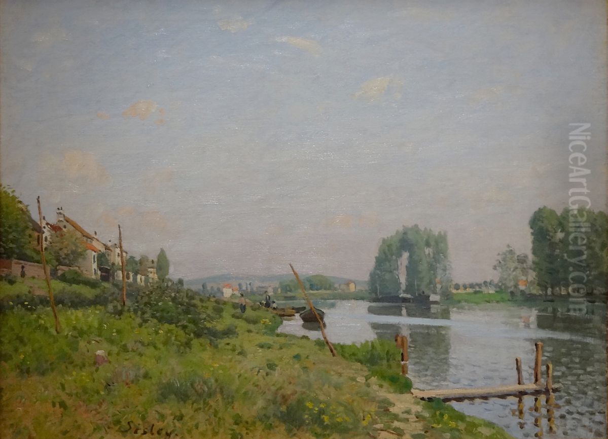 L'ile Saint-Denis Oil Painting by Alfred Sisley