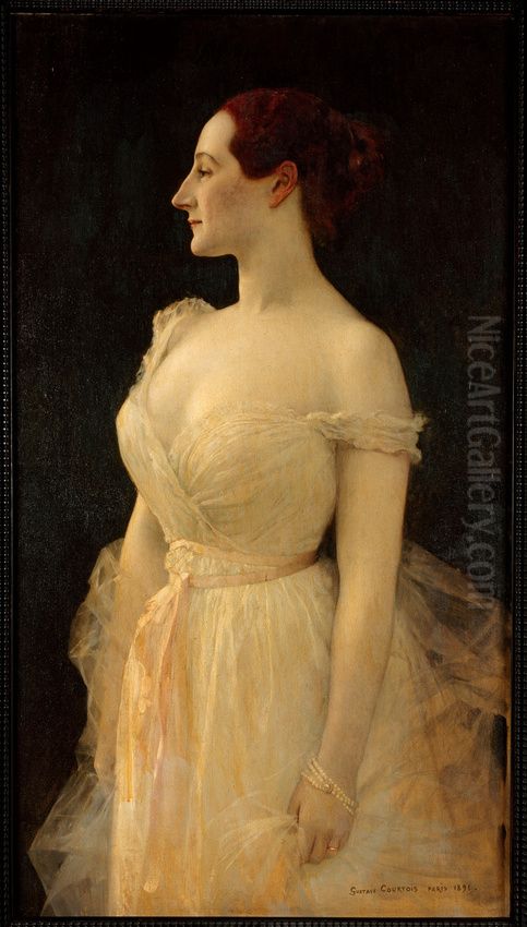 Madame Gautreau Oil Painting by Gustave-Claude-Etienne Courtois