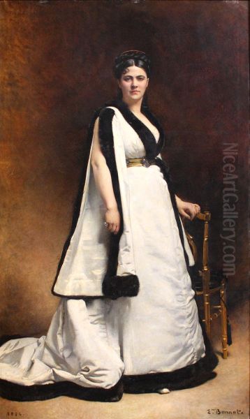 Mrs. Pasca Oil Painting by Leon Bonnat
