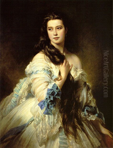 Barbara Dmitrievna Mergassov Rimsky-Korsakova Oil Painting by Franz Xavier Winterhalter