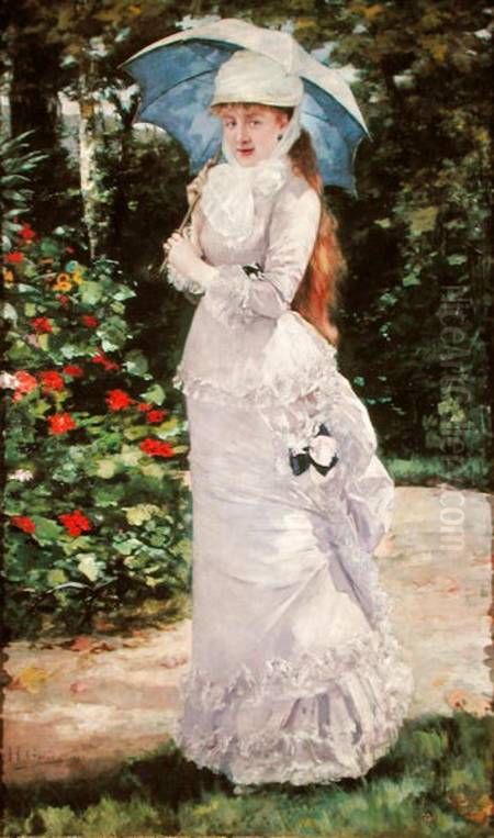 Portrait of Mlle Valtesse de la Bigne Oil Painting by Henri Gervex