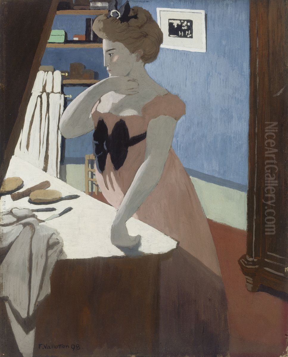 Misia at Her Dressing Table Oil Painting by Felix Vallotton