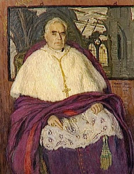 Monseigneur Pierre-Louis Pechenard Oil Painting by Edmond-Francois Aman-Jean