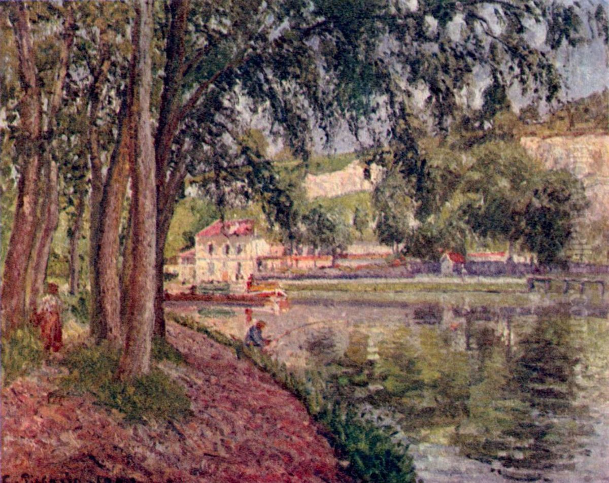 Treidelweg Oil Painting by Camille Pissarro