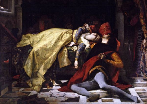 La mort de Francesca da Rimini et de Paolo Malatesta Oil Painting by Alexandre Cabanel