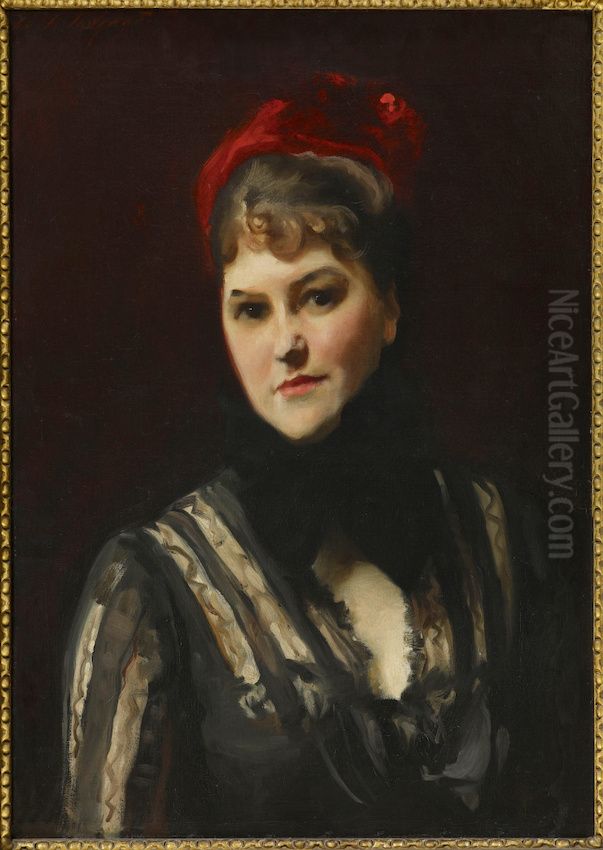 Mrs Katharine Moore Oil Painting by John Singer Sargent