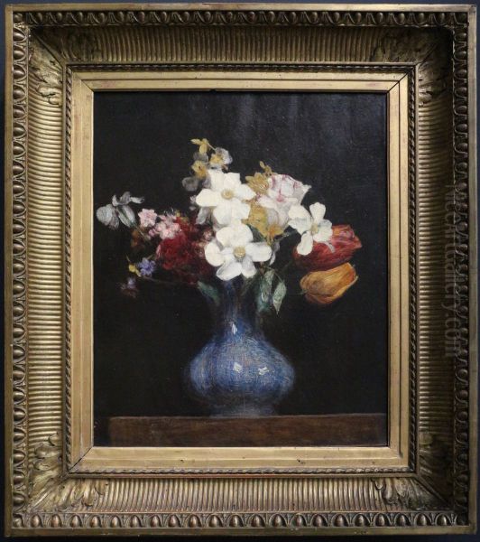 narcisi e tulipani Oil Painting by Henri Fantin-Latour