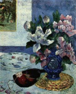 Still Life with Chinese Peonies and Mandoline