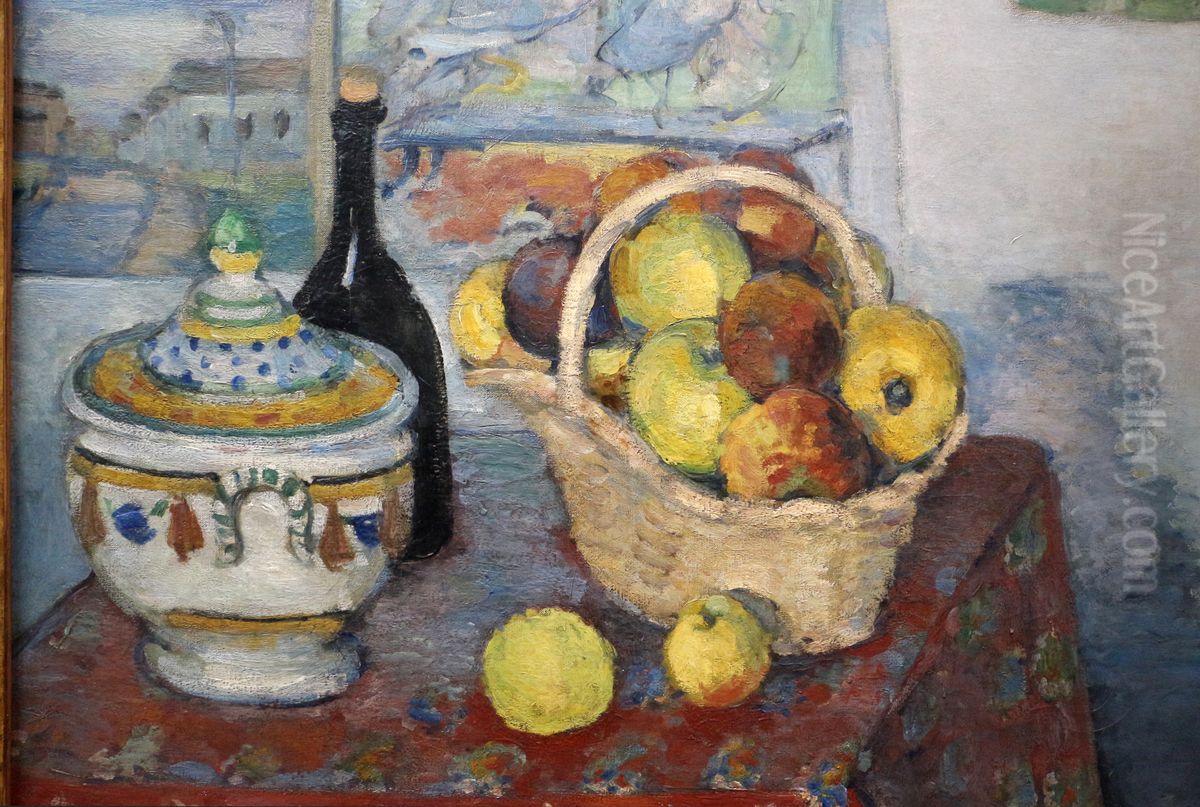 Nature morte a la soupiere Oil Painting by Paul Cezanne