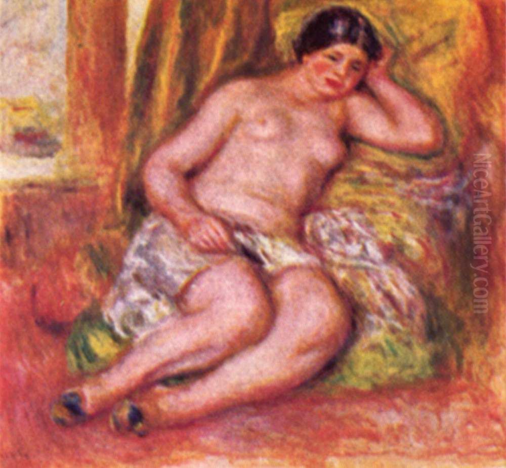 Schlafende Odaliske (Odaliske mit Pantoffeln) Oil Painting by Pierre Auguste Renoir