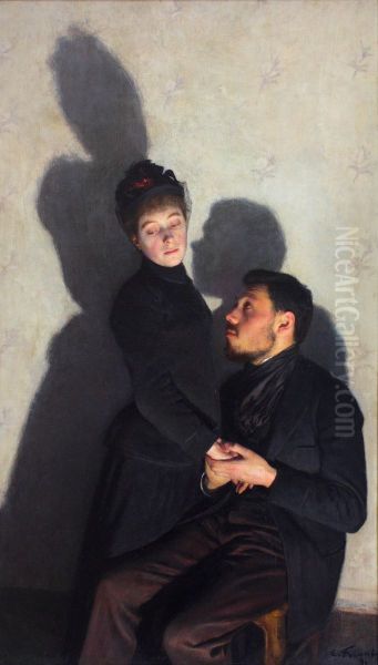 Ombre proiettate Oil Painting by Emile Friant
