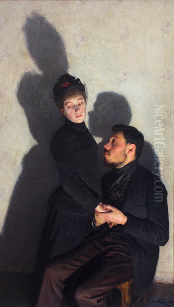 Sombras marcadas Oil Painting by Friant Emile