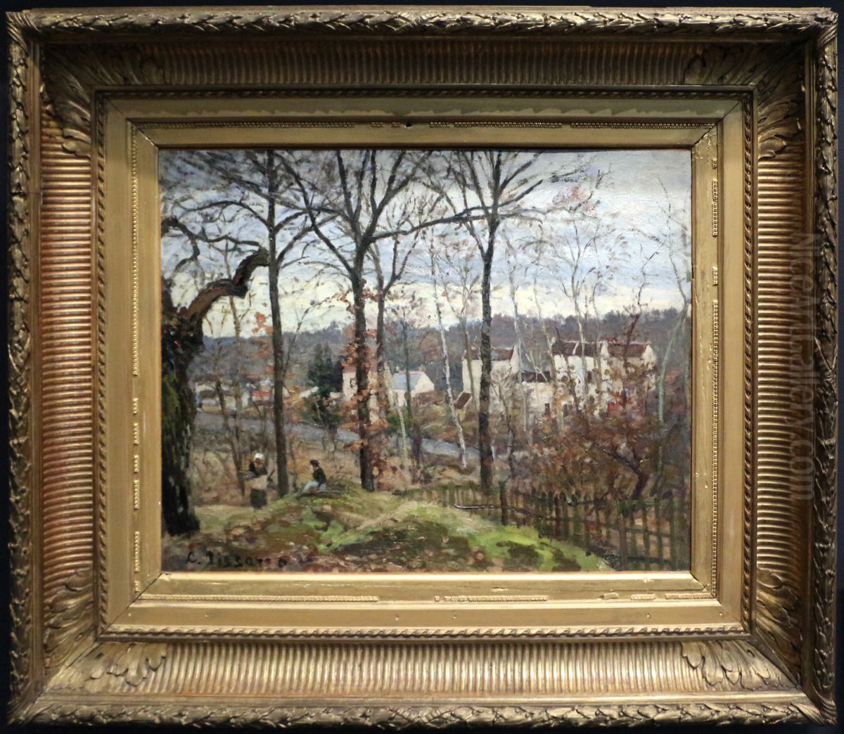 Winter Landscape at Louveciennes Oil Painting by Camille Pissarro