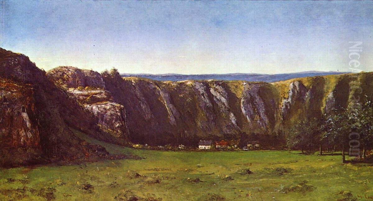 La roche de dix heures Oil Painting by Gustave Courbet