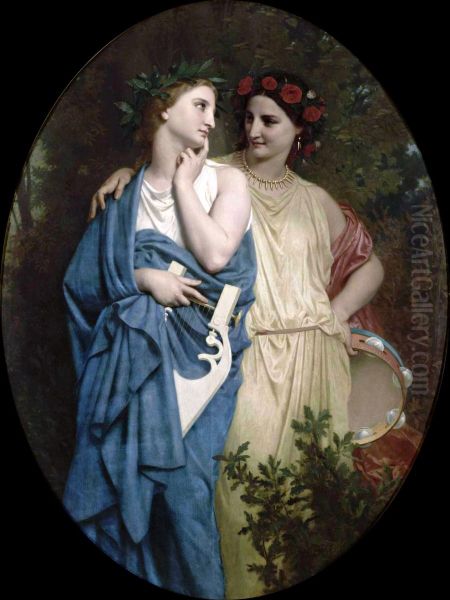 Philomele et Progne Oil Painting by William-Adolphe Bouguereau