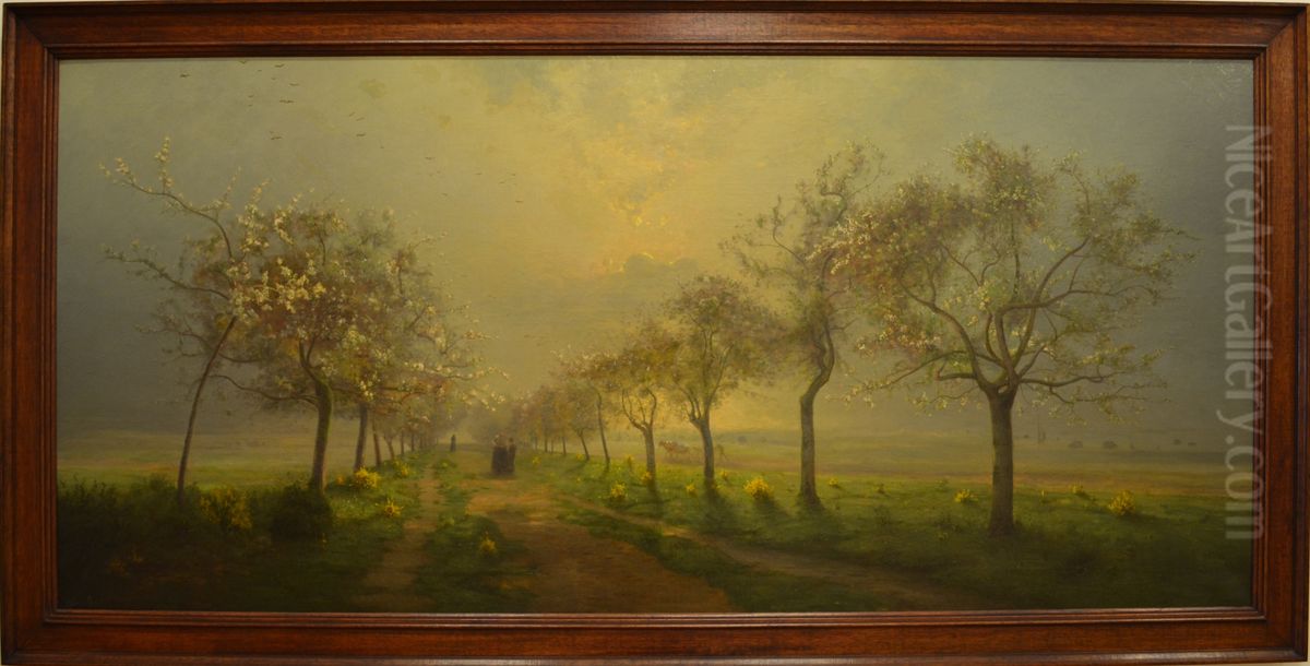 Apple and broom flowers Oil Painting by Antoine Chintreuil Apple and broom flowers Oil Painting by Antoine Chintreuil