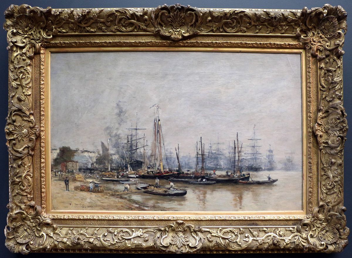 Port of Bordeaux Oil Painting by Eugene Louis Boudin