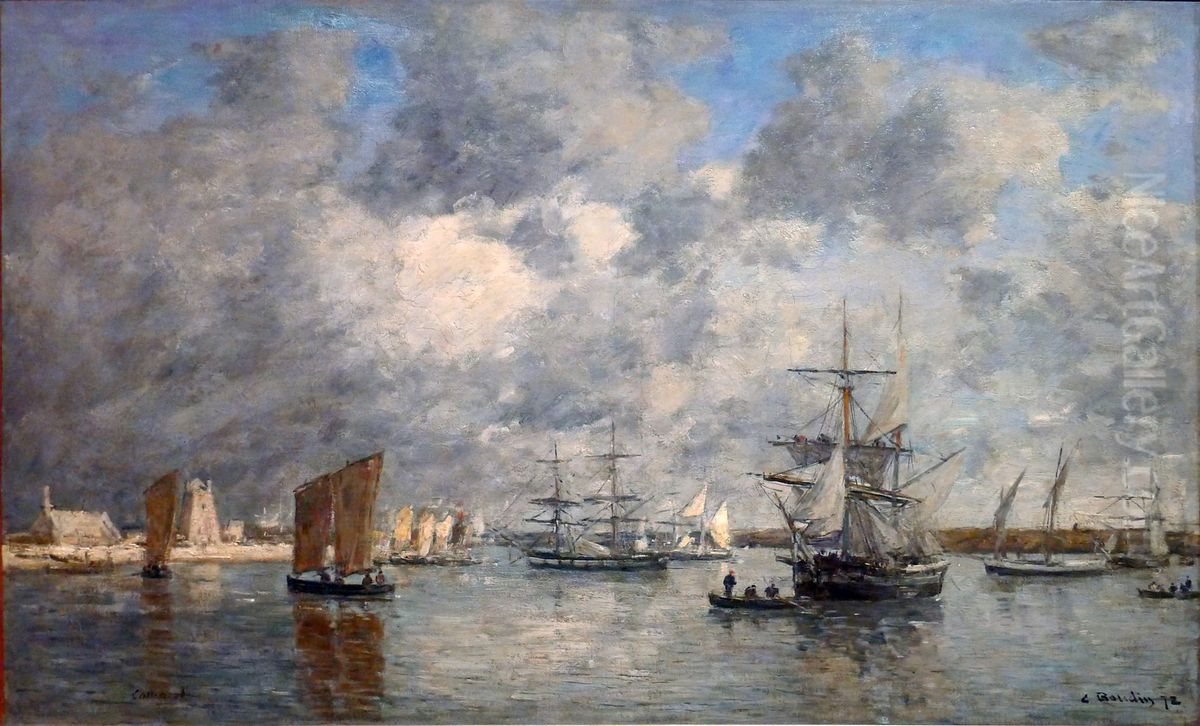 Port of Cameret Oil Painting by Eugene Louis Boudin