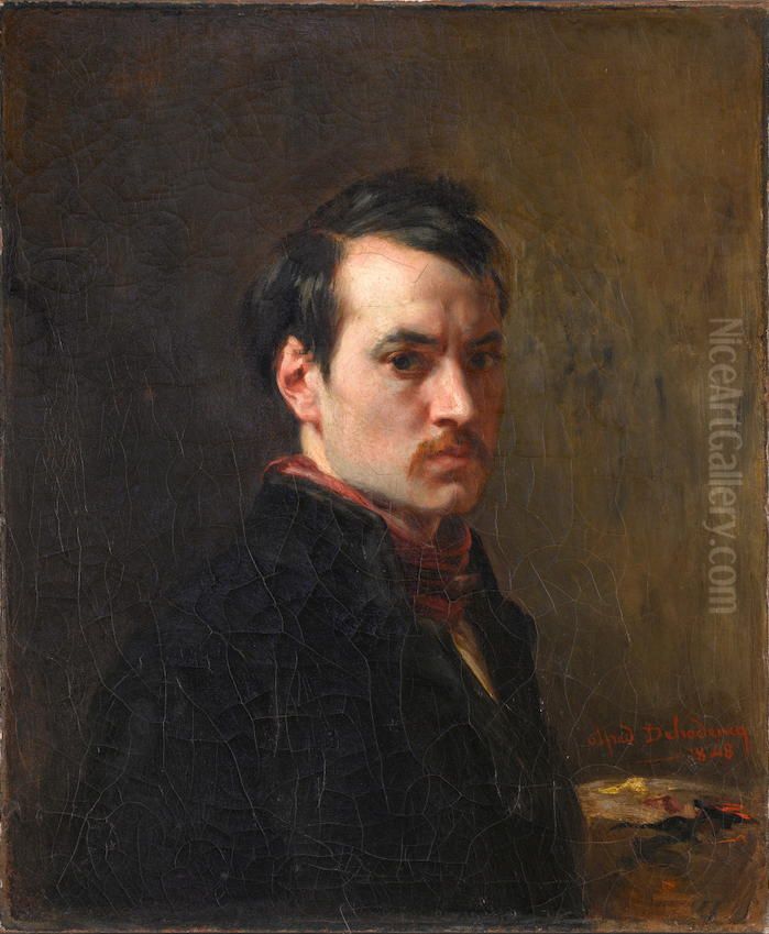 Portrait de l'artiste Oil Painting by Alfred Dehodencq