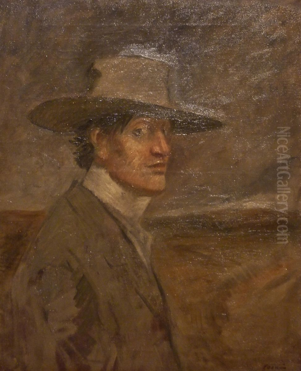 Portrait de l'artiste Oil Painting by Jean-Louis Forain