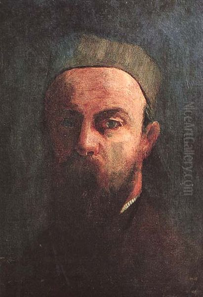 Portrait de l'artiste Oil Painting by Odilon Redon