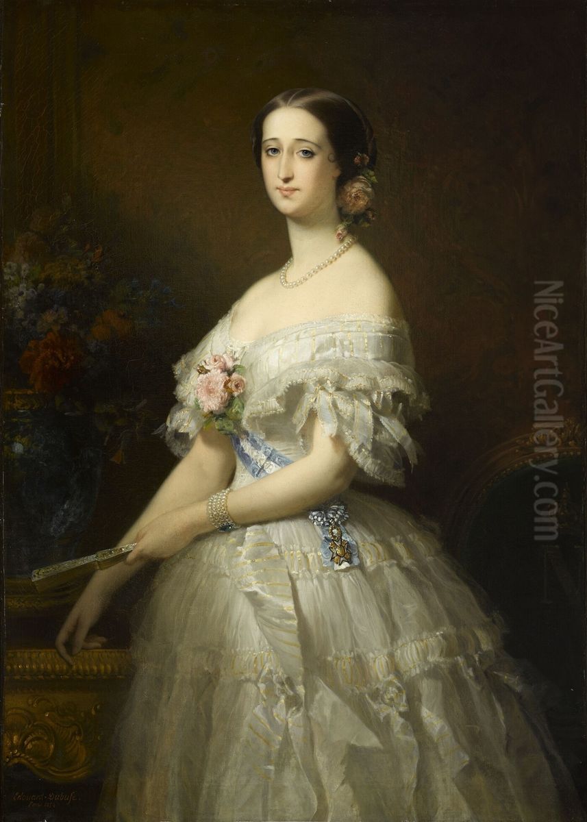 Portrait of the Empress Eugenie Oil Painting by Edouard Louis Dubufe Portrait of the Empress Eugenie Oil Painting by Edouard Louis Dubufe