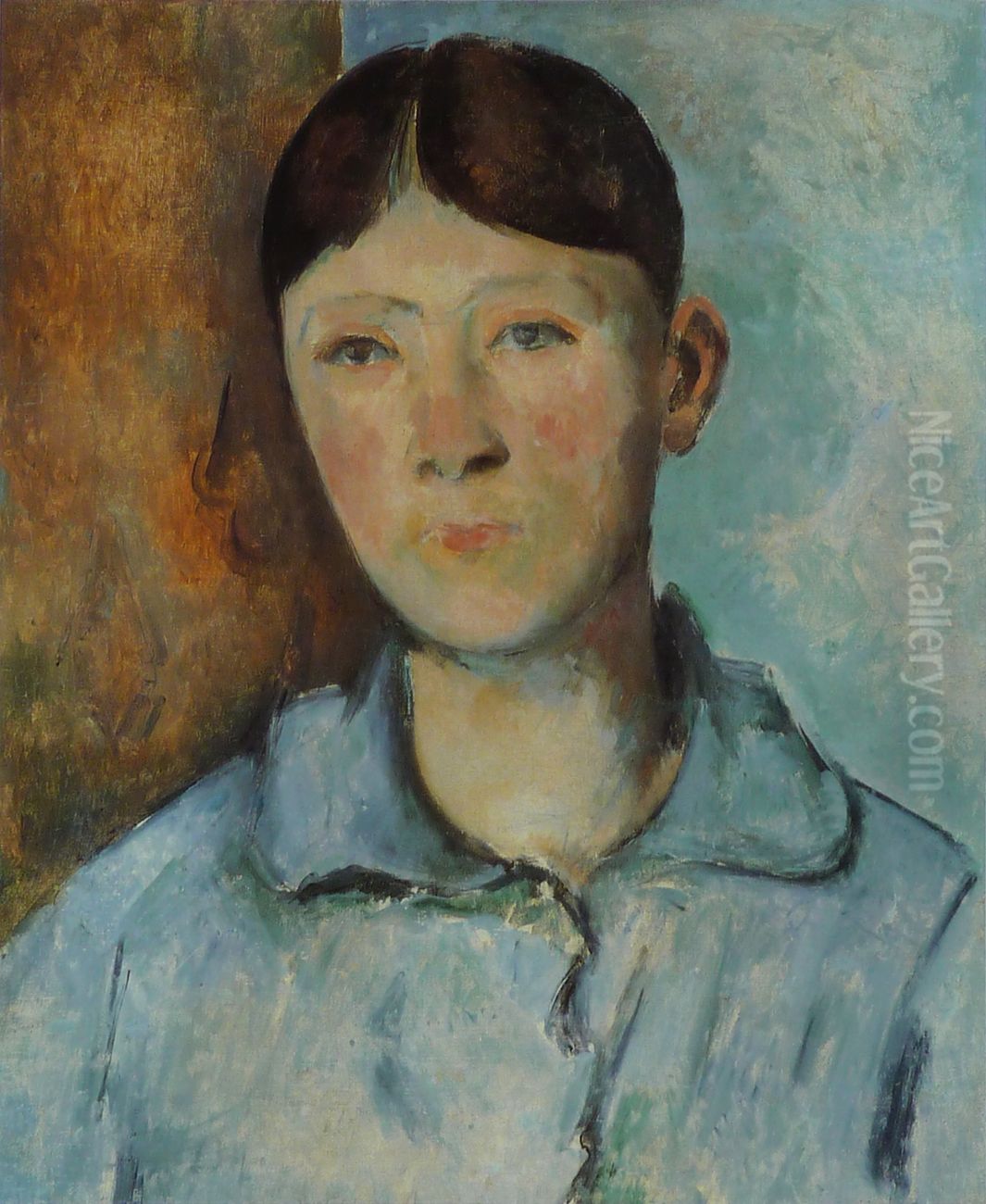 Portrait de Madame Cezanne Oil Painting by Paul Cezanne